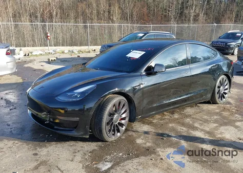 2021 Tesla Model 3 Performance Dual Motor All-Wheel Drive from USA, damaged, VIN 5YJ3E1EC5MF084606